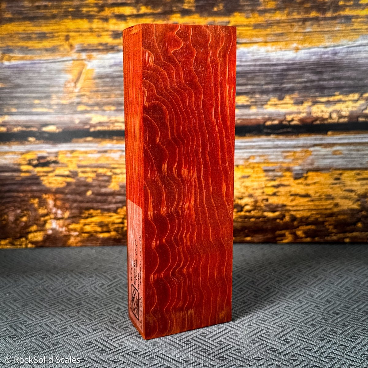 #2411 - Mandarin Orange Quilted Maple Block - RockSolid Scales -