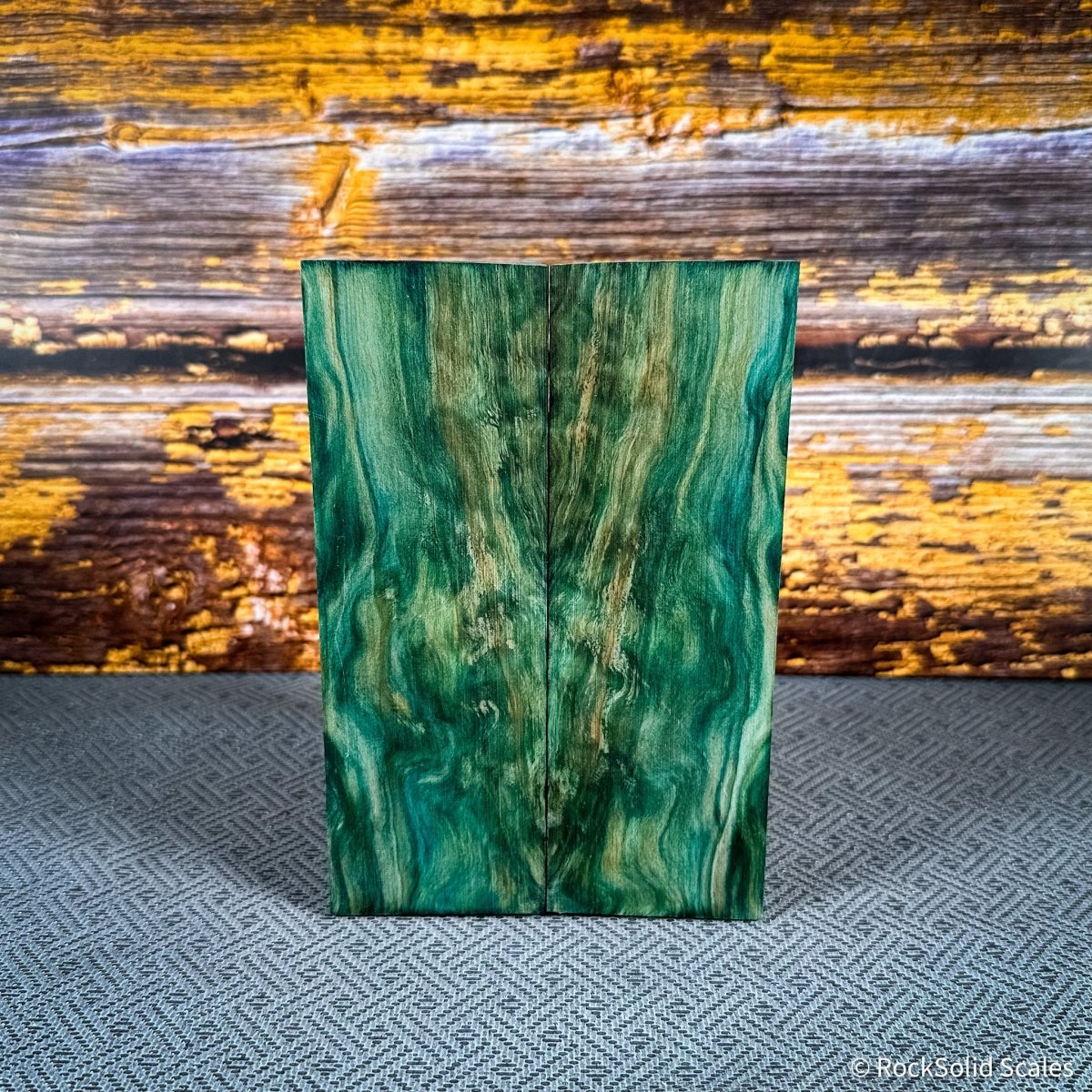 #2422 - Green and Teal Double Dyed Curly Sugi Pine - RockSolid Scales -