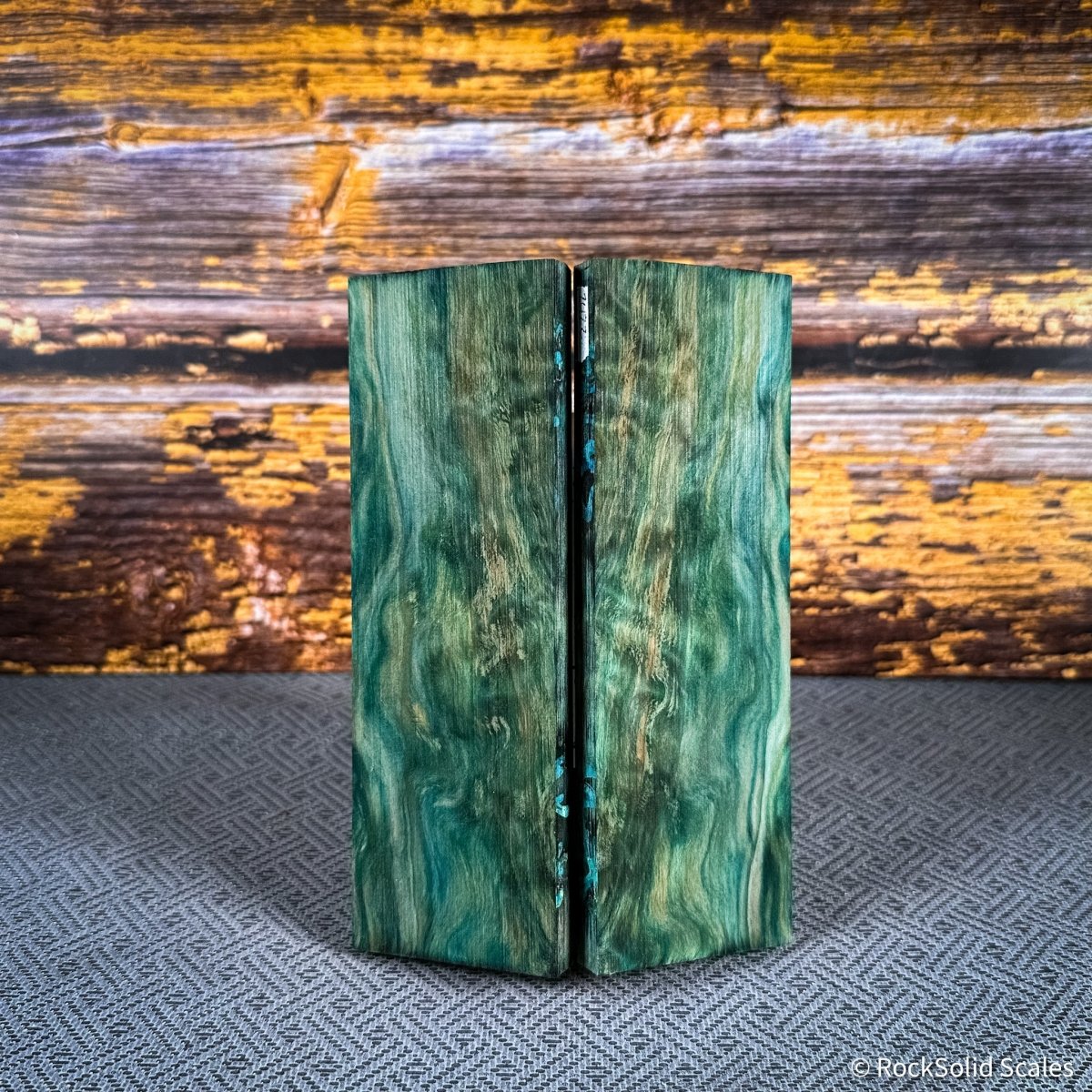 #2422 - Green and Teal Double Dyed Curly Sugi Pine - RockSolid Scales -