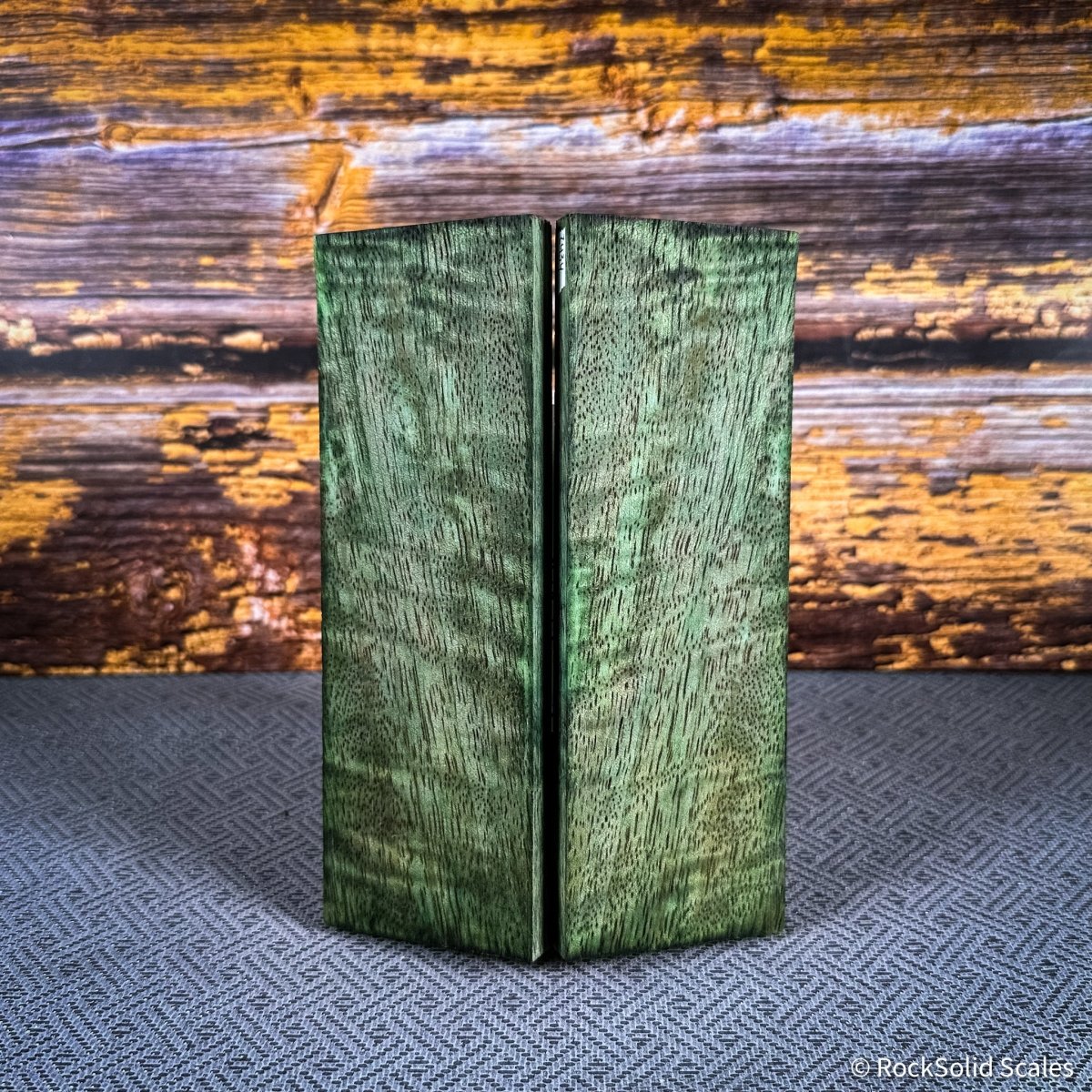#2434 - Green Dyed Curly Maple - RockSolid Scales -
