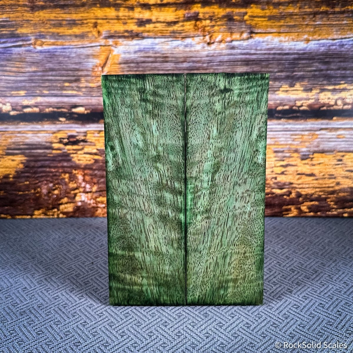 #2434 - Green Dyed Curly Maple - RockSolid Scales -