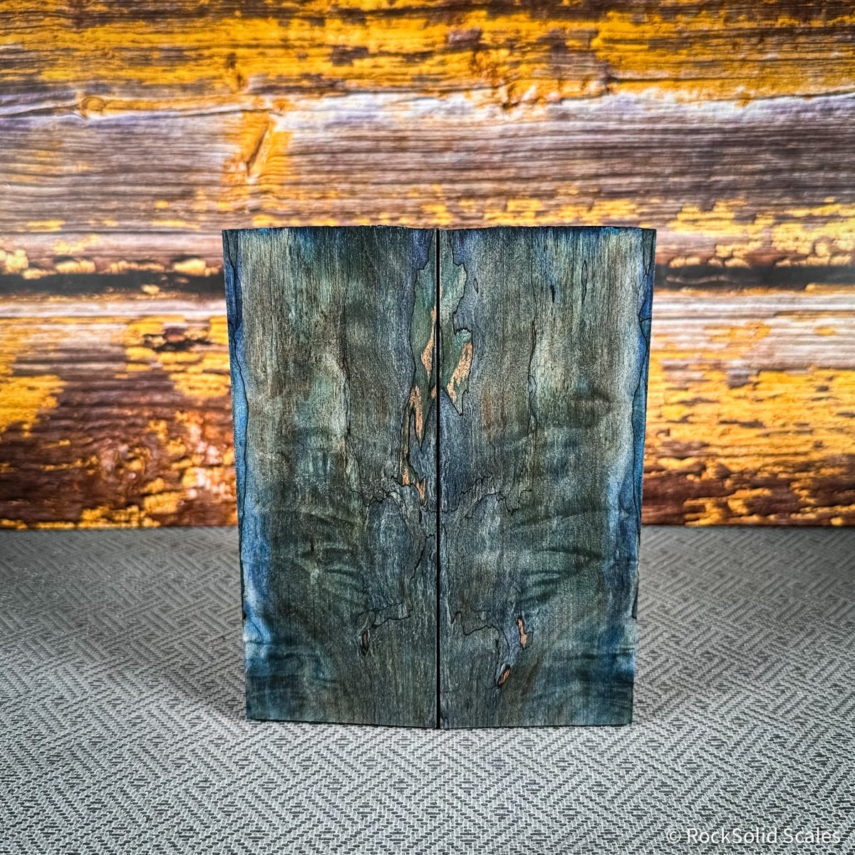 #2442 - Blue Curly Spalted Maple - RockSolid Scales -