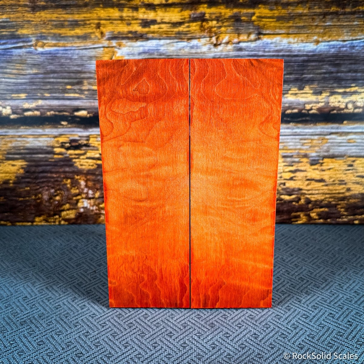 #2452 - OSHA Orange Quilted Maple - RockSolid Scales -