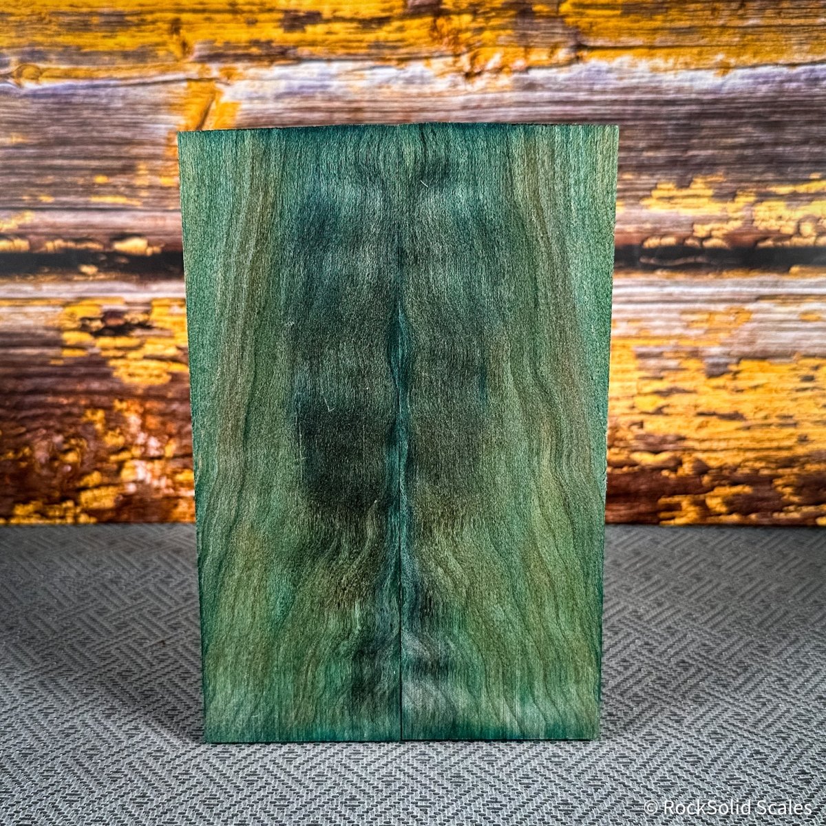 #2466 - Green and Teal Double Dye Quilted Maple - Bargain Bin - RockSolid Scales -