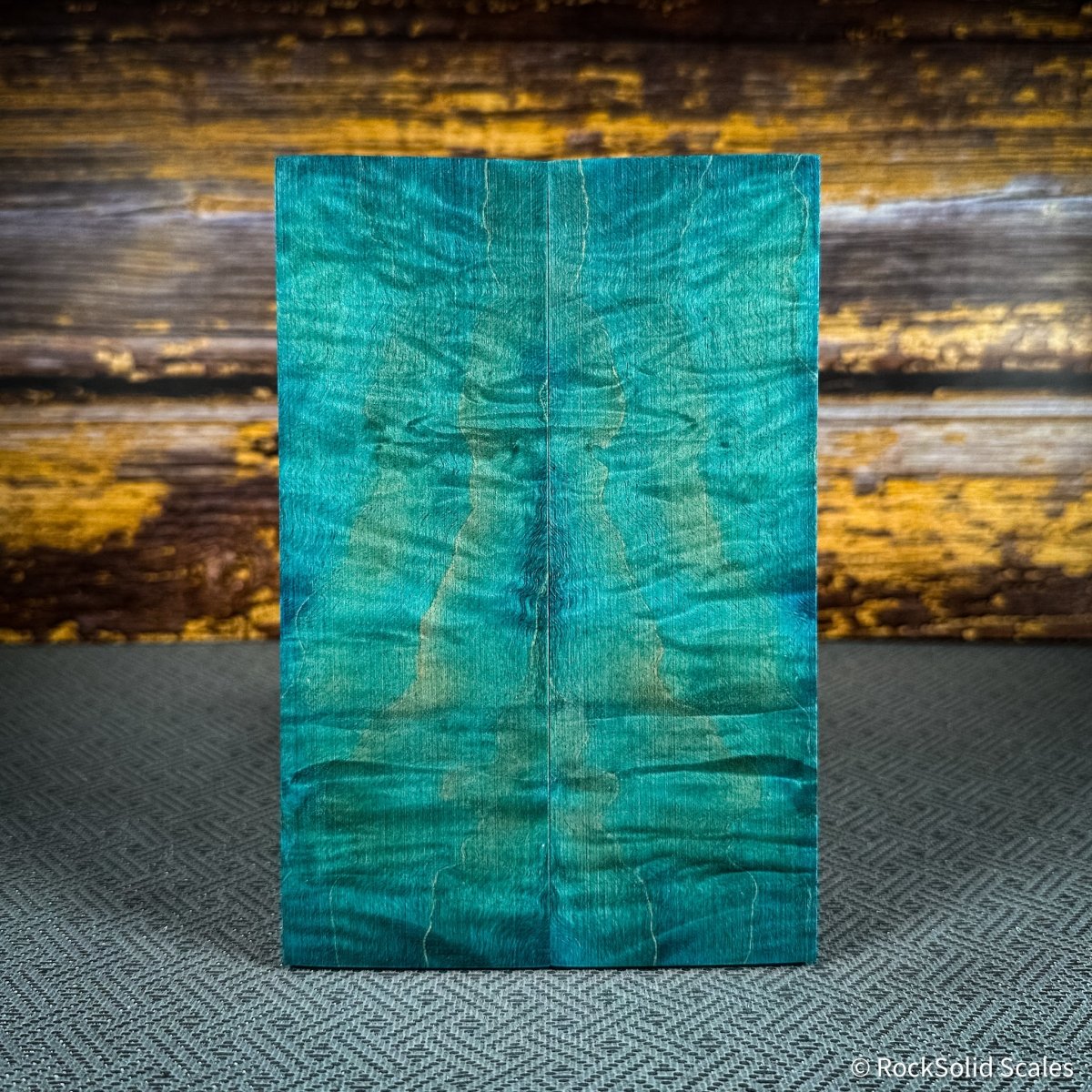 #2493 - Sea Blue 5A Curly Maple - RockSolid Scales -
