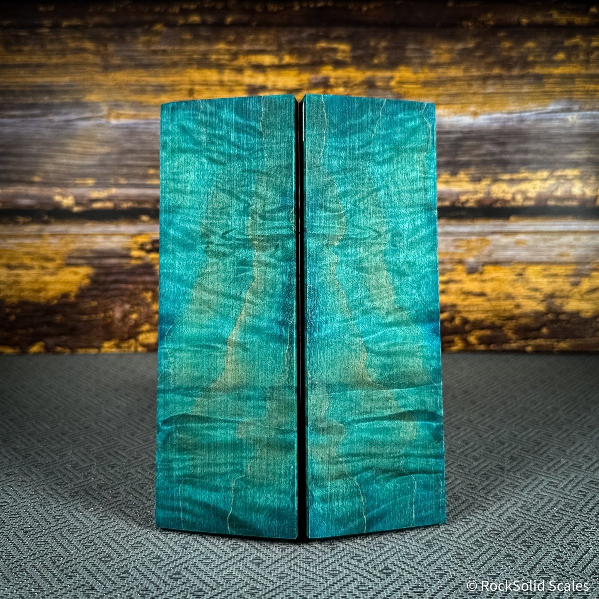 #2493 - Sea Blue 5A Curly Maple - RockSolid Scales -