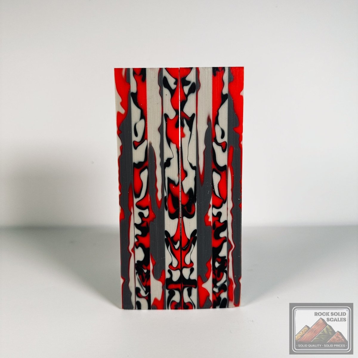 #2543 - Red Camo Swirl Acrylic - RockSolid Scales -