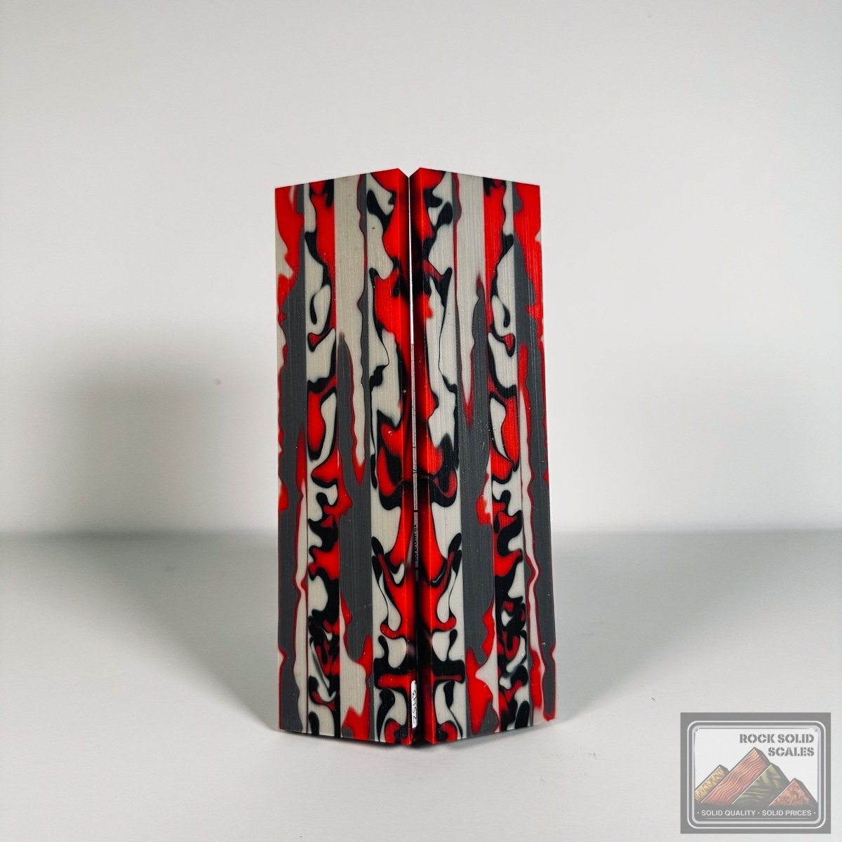 #2543 - Red Camo Swirl Acrylic - RockSolid Scales -