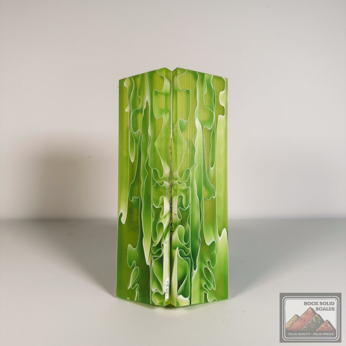 #2570 - Chartreuse Swirl Acrylic - RockSolid Scales -