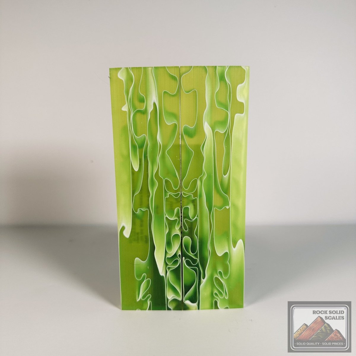 #2570 - Chartreuse Swirl Acrylic - RockSolid Scales -