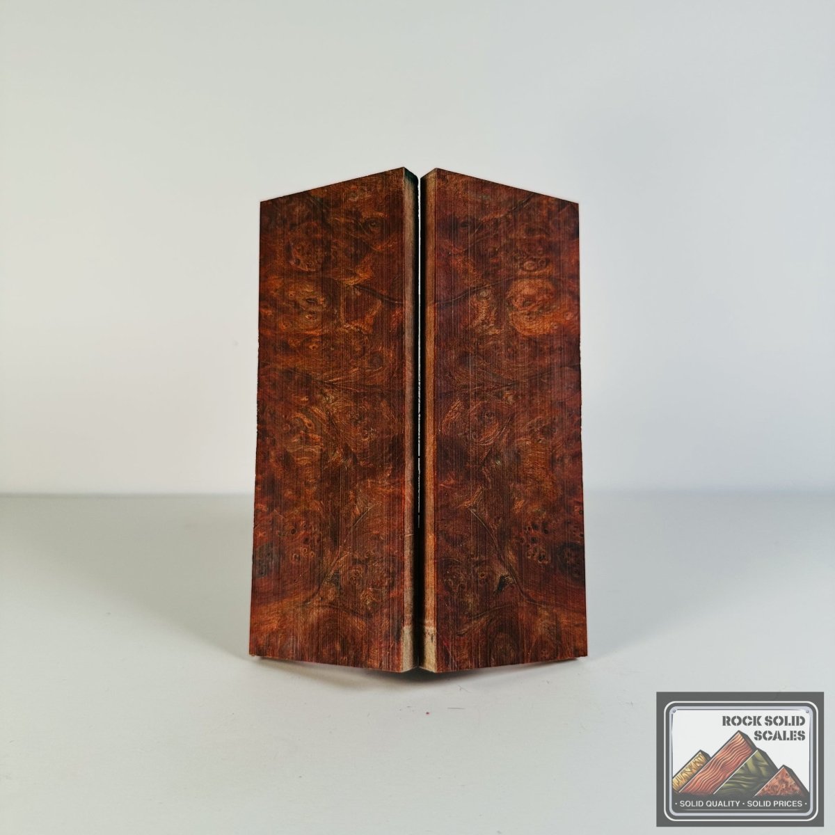 #2623 - Red and Teal Maple Burl - RockSolid Scales -