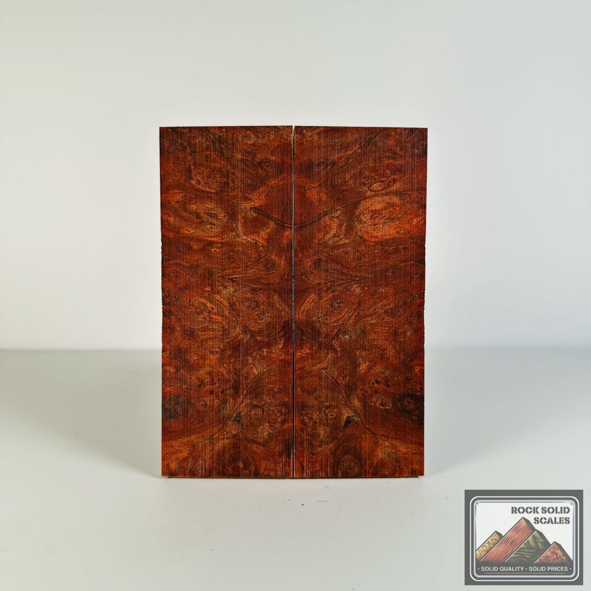 #2623 - Red and Teal Maple Burl - RockSolid Scales -