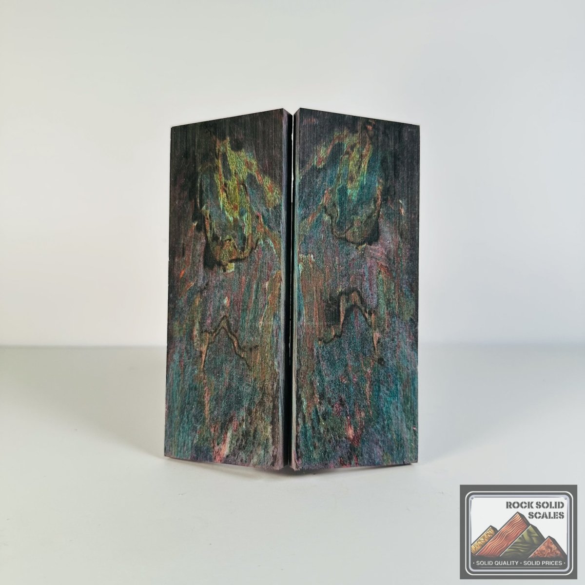 #2631 - Turquoise and Maroon Spalted Alder - RockSolid Scales -