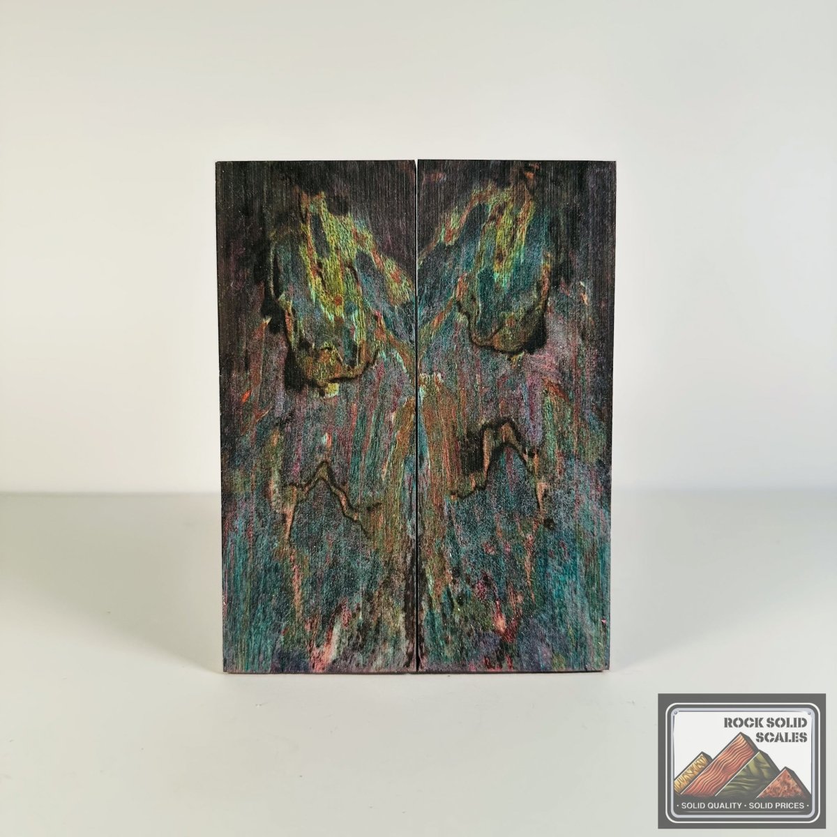 #2631 - Turquoise and Maroon Spalted Alder - RockSolid Scales -