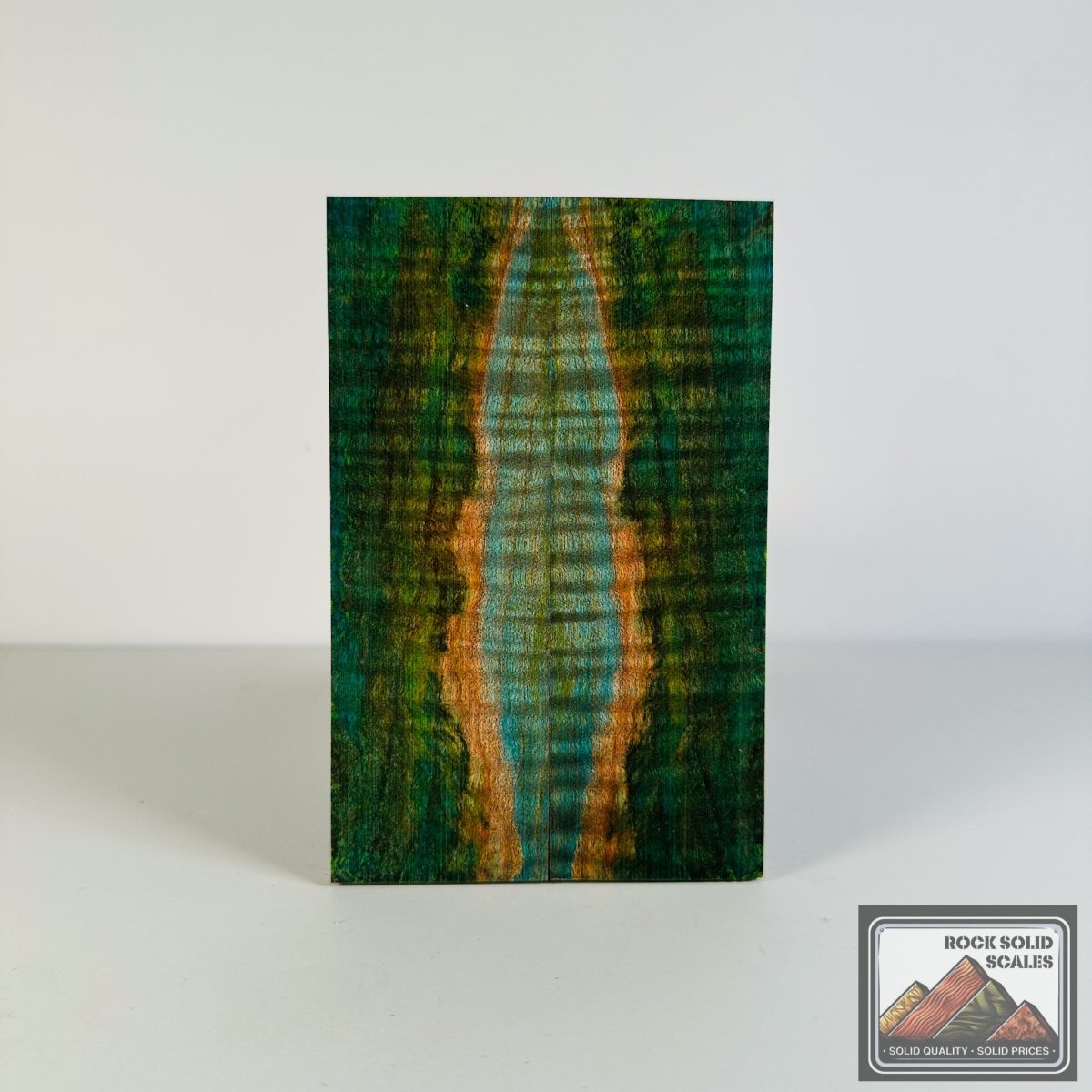 #2637 - Sky Blue and Gold Curly Maple - RockSolid Scales -