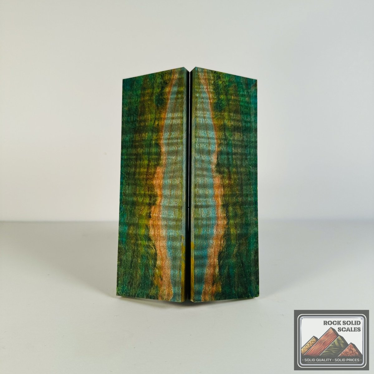 #2637 - Sky Blue and Gold Curly Maple - RockSolid Scales -