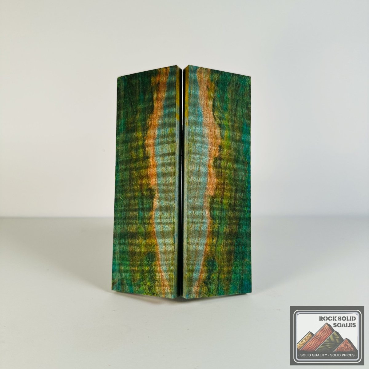 #2637 - Sky Blue and Gold Curly Maple - RockSolid Scales -