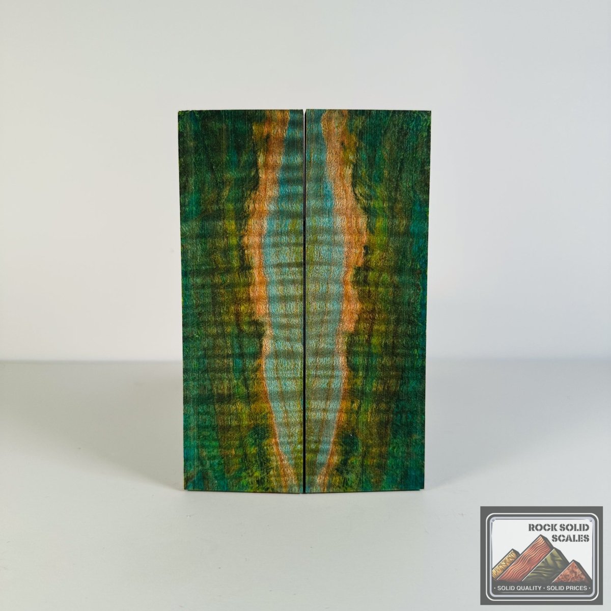 #2637 - Sky Blue and Gold Curly Maple - RockSolid Scales -