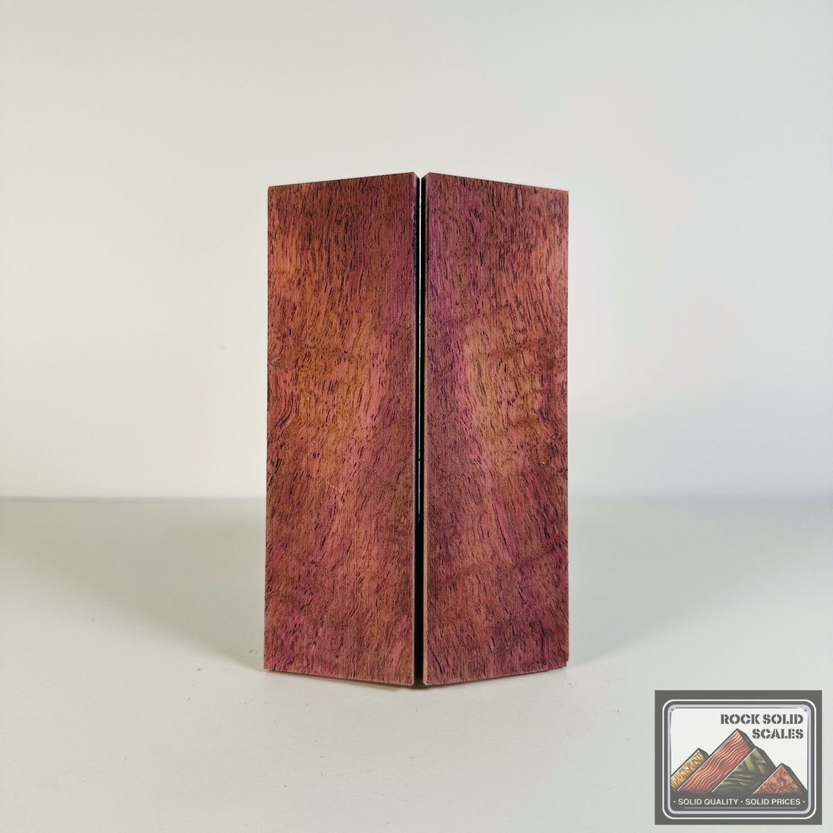 #2645 - Purple Curly Claro Walnut - RockSolid Scales -