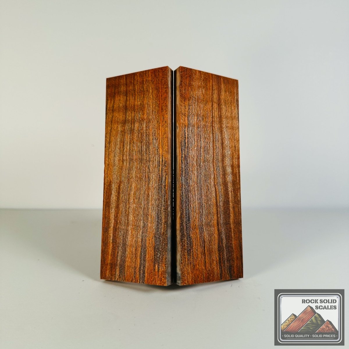 #2651 - Orange and Steel Blue Curly Maple - RockSolid Scales -