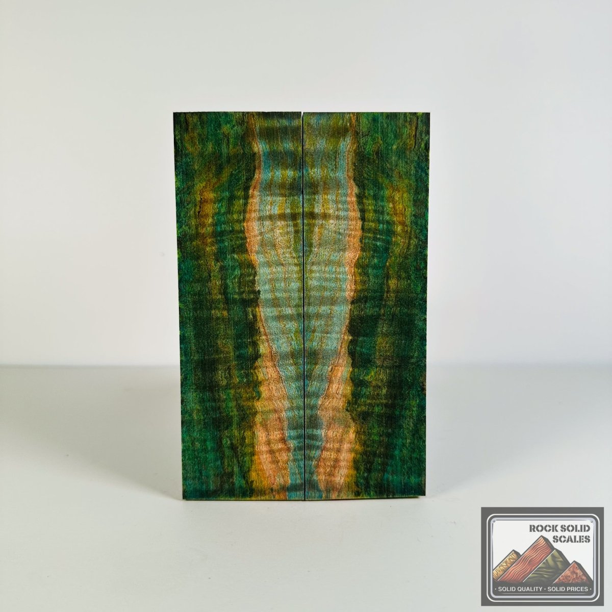 #2662 - Sky Blue and Gold Curly Maple - RockSolid Scales -