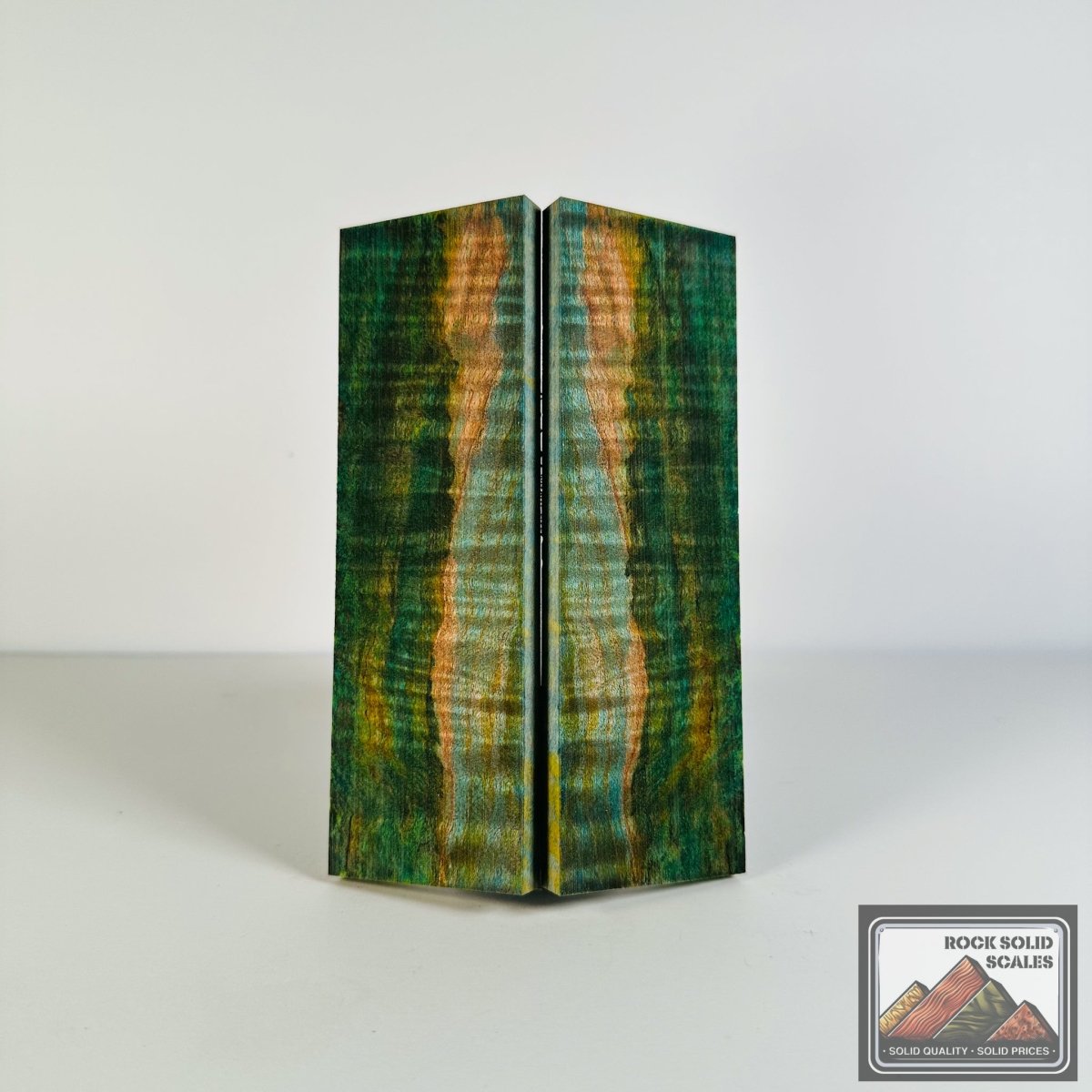 #2662 - Sky Blue and Gold Curly Maple - RockSolid Scales -
