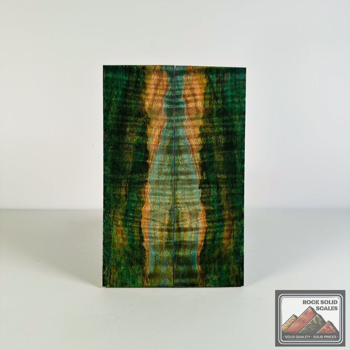 #2662 - Sky Blue and Gold Curly Maple - RockSolid Scales -