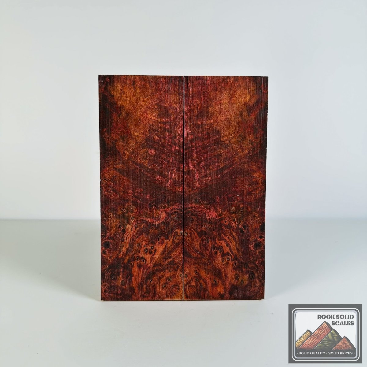 #2664 - Maroon and Gold Maple Burl - RockSolid Scales -