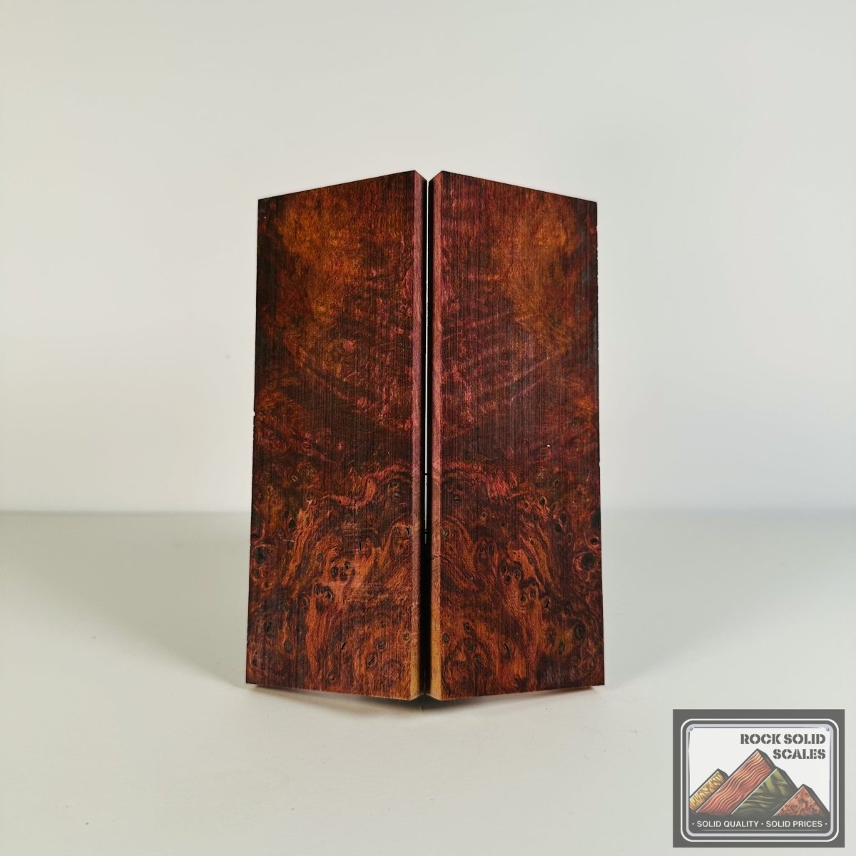 #2664 - Maroon and Gold Maple Burl - RockSolid Scales -