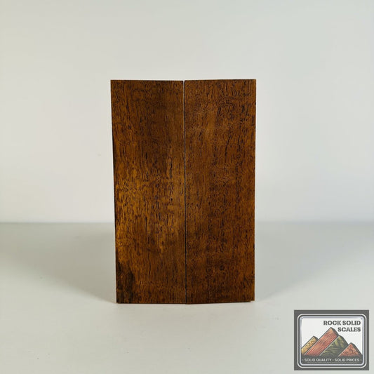 #2667 - Brown Curly Claro Walnut Sapwood - RockSolid Scales -