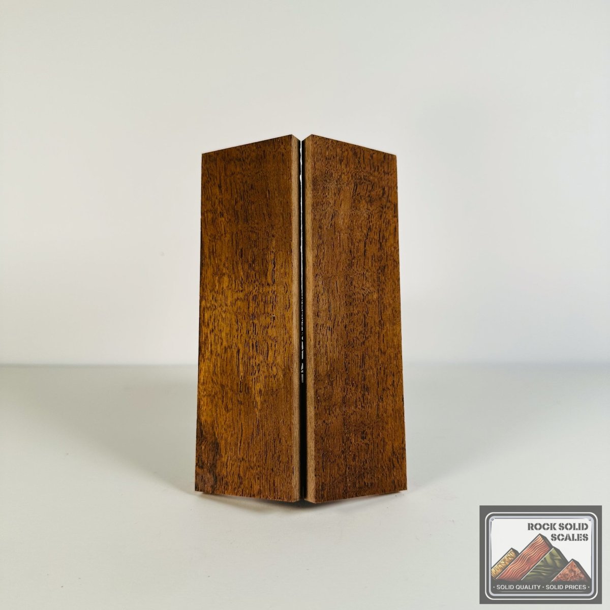 #2667 - Brown Curly Claro Walnut Sapwood - RockSolid Scales -
