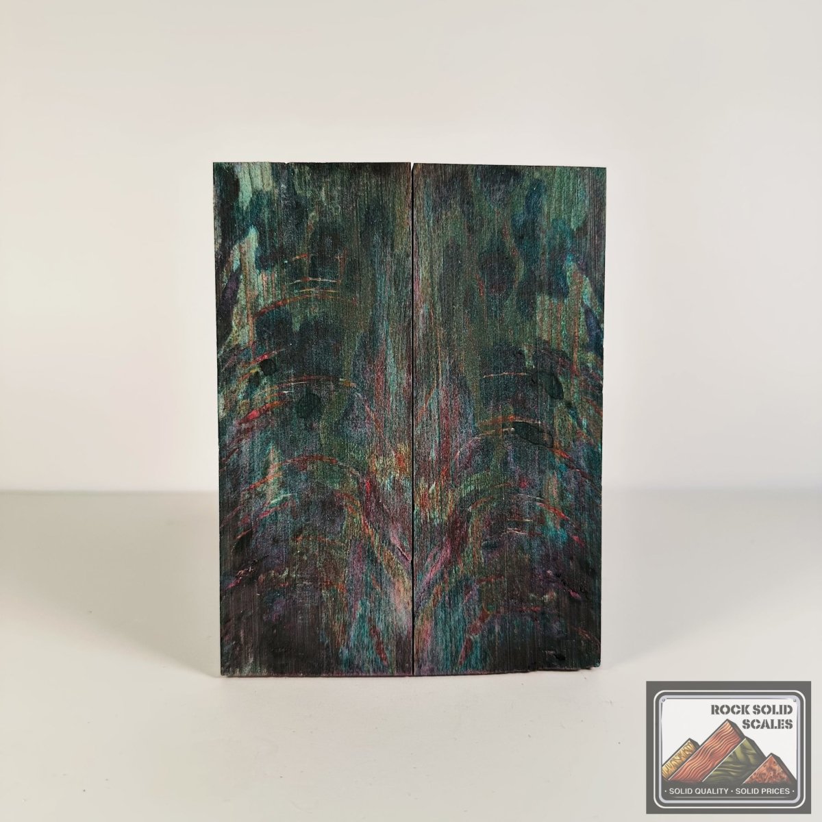 #2680 - Pink and Steel Blue Spalted Alder - RockSolid Scales -