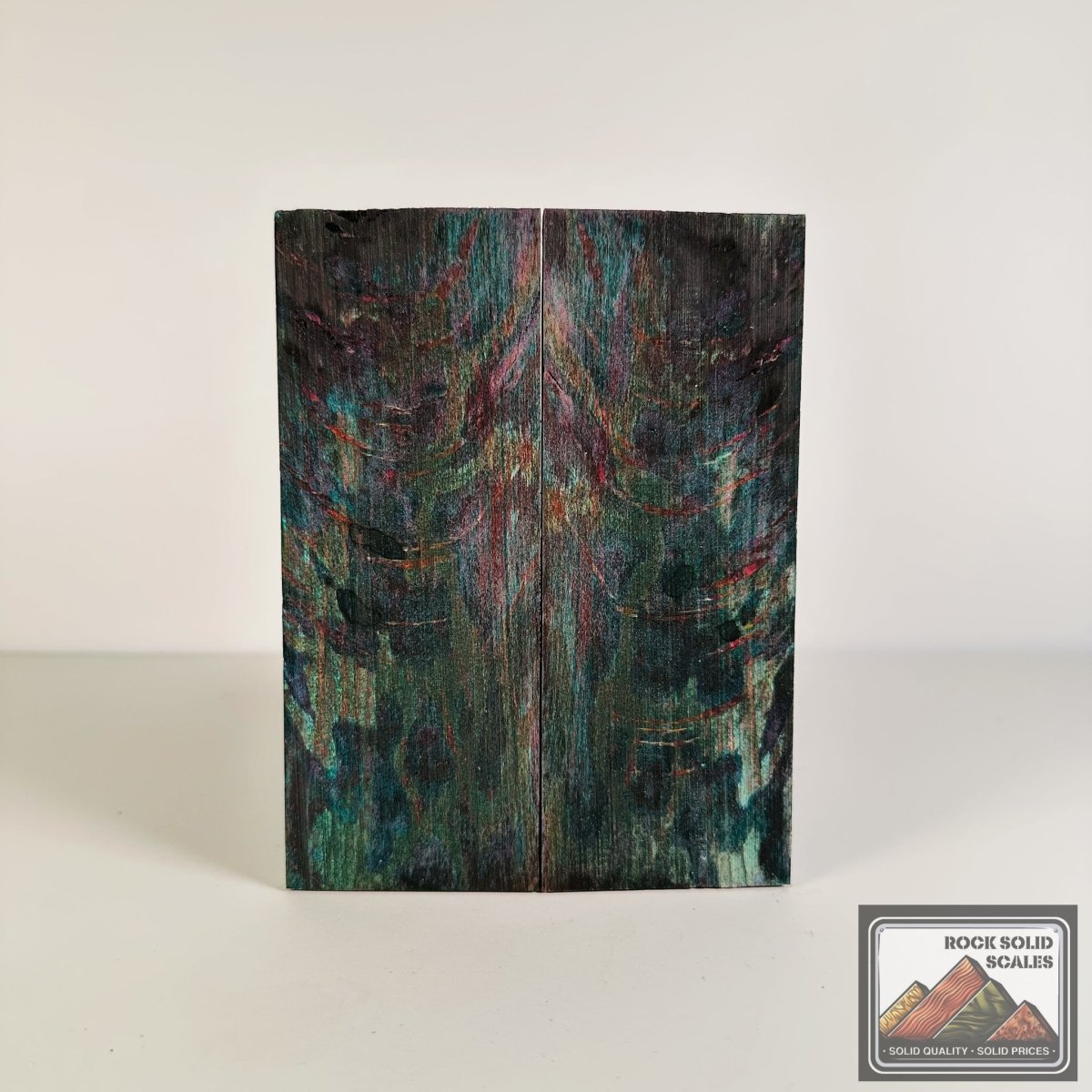 #2680 - Pink and Steel Blue Spalted Alder - RockSolid Scales -