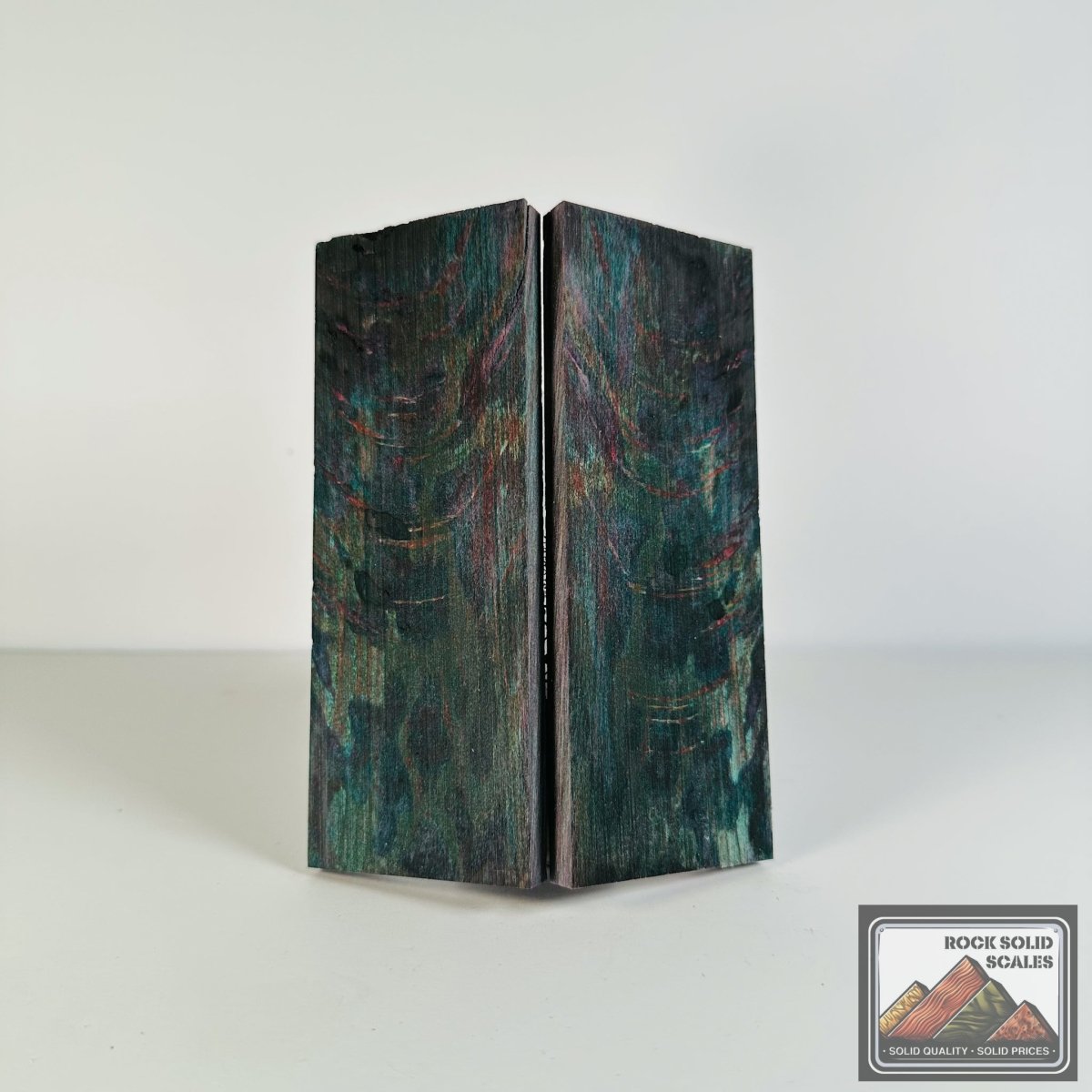 #2680 - Pink and Steel Blue Spalted Alder - RockSolid Scales -