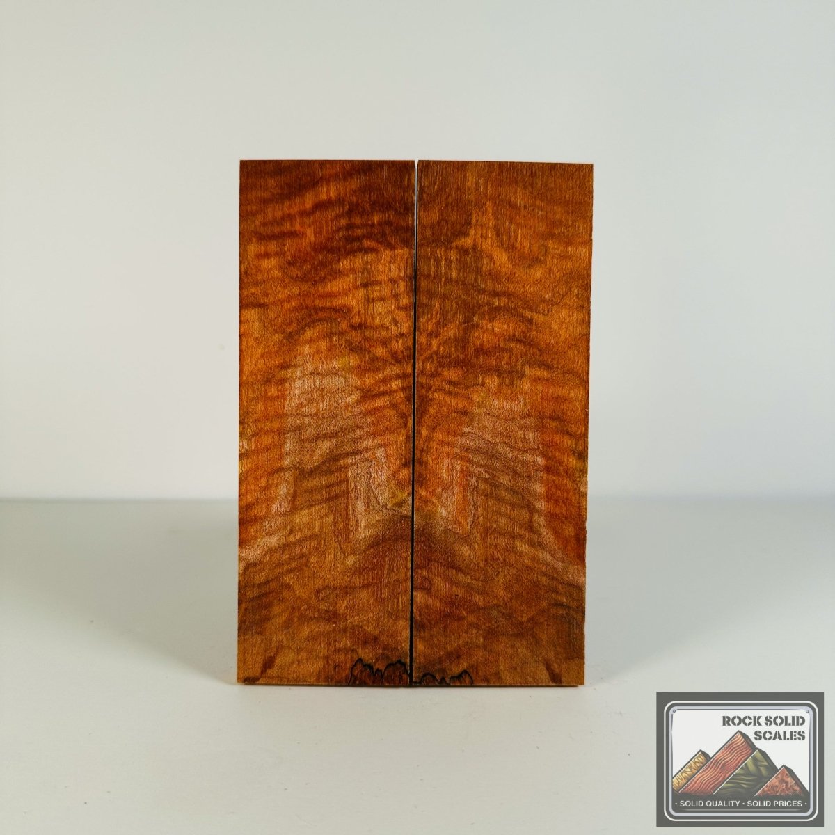 #2681 - Orange and Gold Spalted Curly Maple - RockSolid Scales -