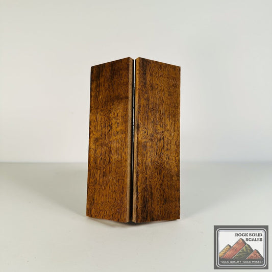 #2683 - Brown Curly Claro Walnut Sapwood - RockSolid Scales -