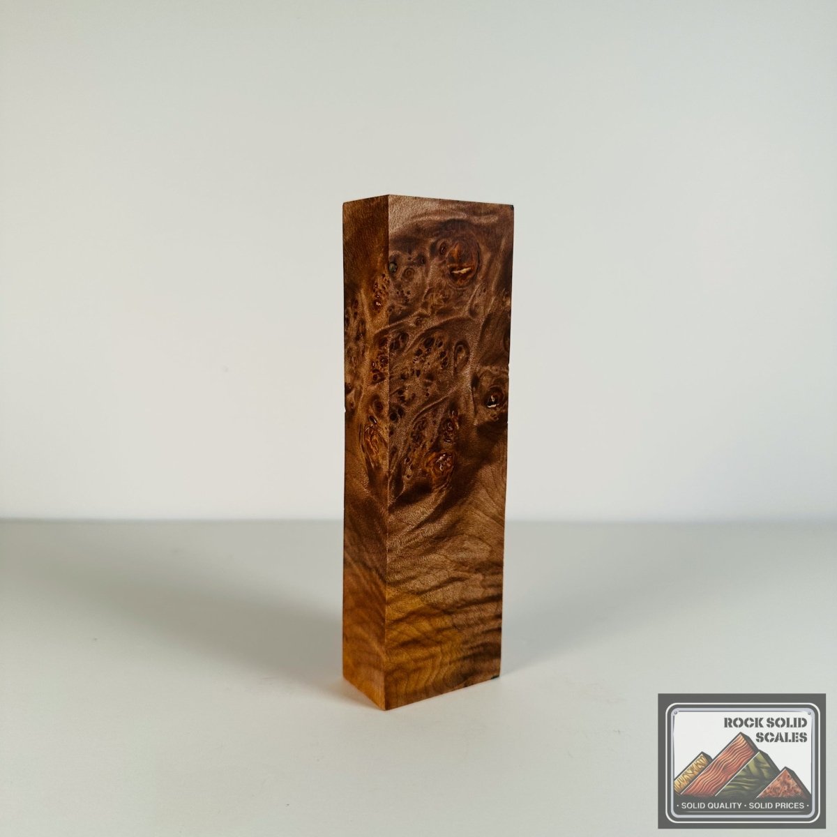 #2687 - Curly Maple Burl Block - RockSolid Scales -