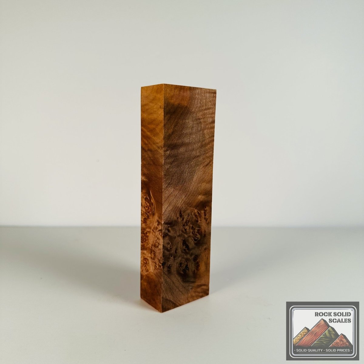 #2687 - Curly Maple Burl Block - RockSolid Scales -