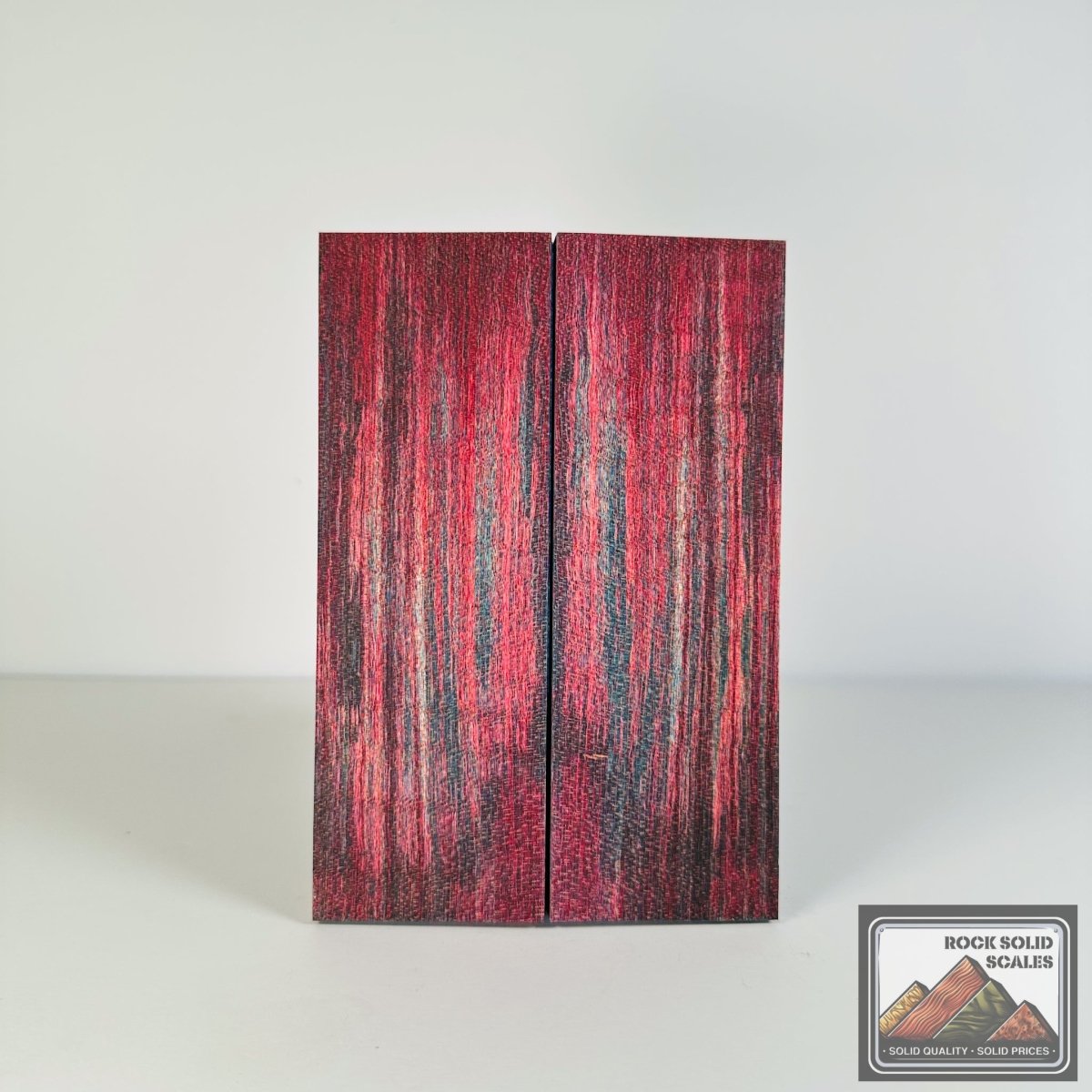 #2702 - Maroon and Key Blue Curly Maple - RockSolid Scales -