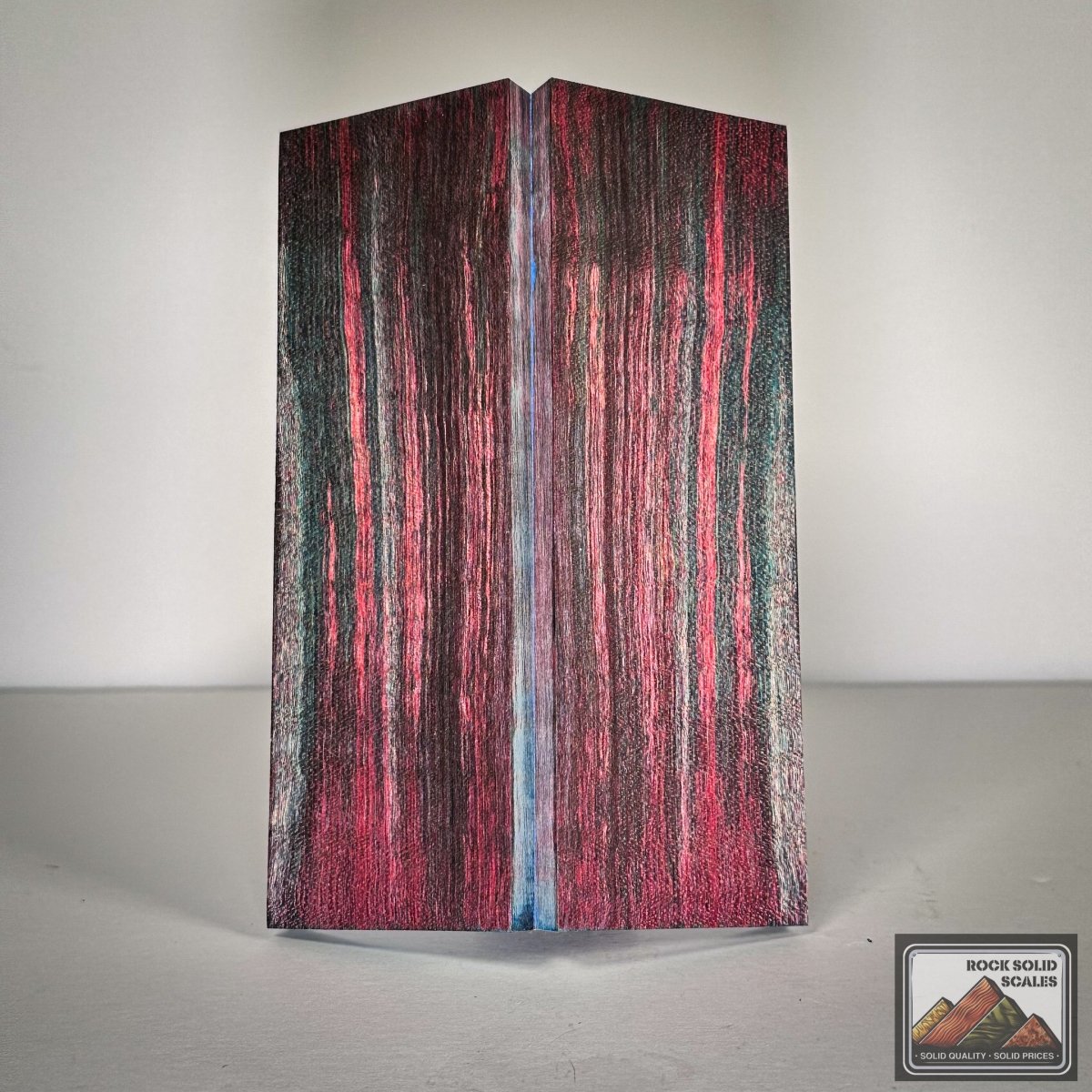 #2736 - Key Blue and Maroon Curly Maple - RockSolid Scales -