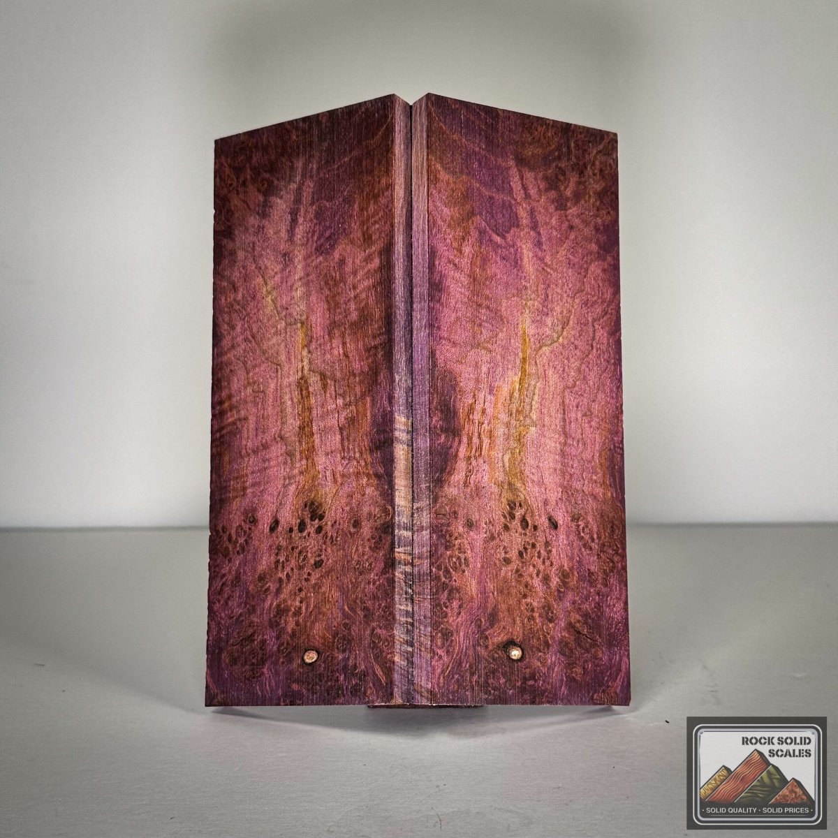 #2737 - Purple and Sunset Curly Maple Burl - RockSolid Scales -