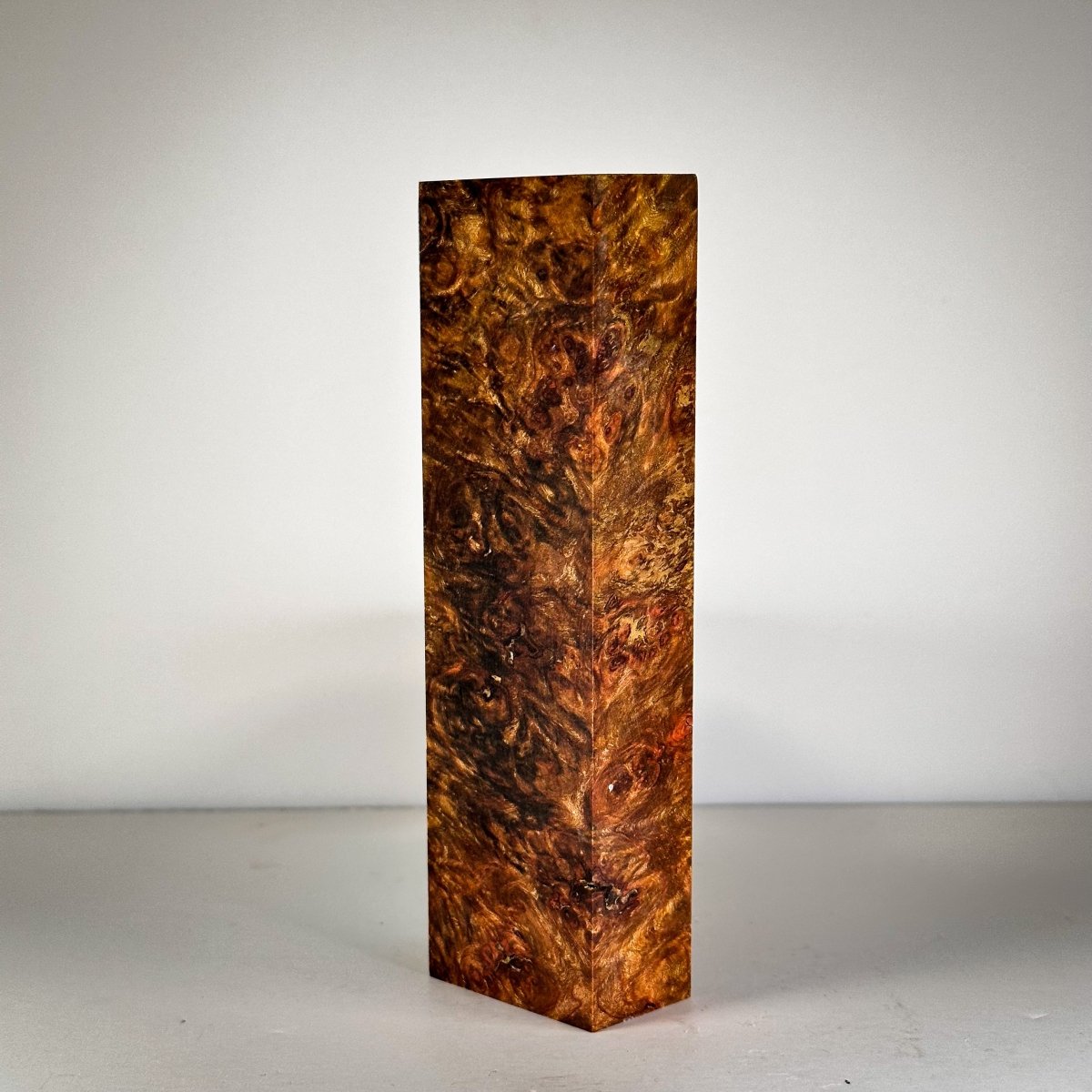 #3013 - Spring Green Maple Burl Block - RockSolid Scales -