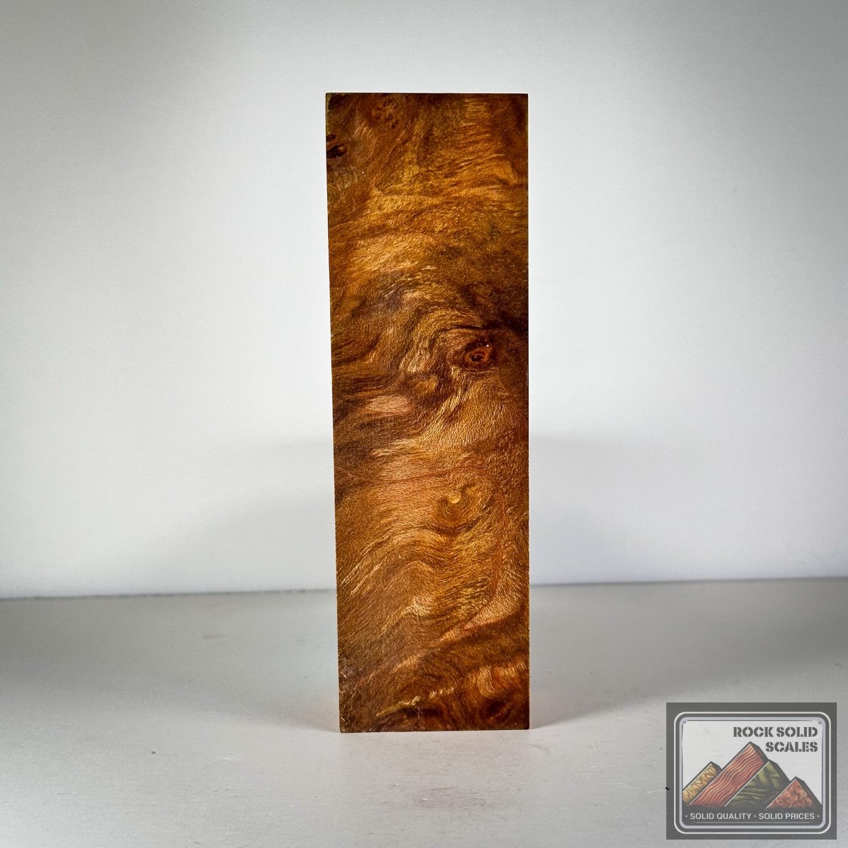 #3019 - Spring Green Maple Burl Block - RockSolid Scales -
