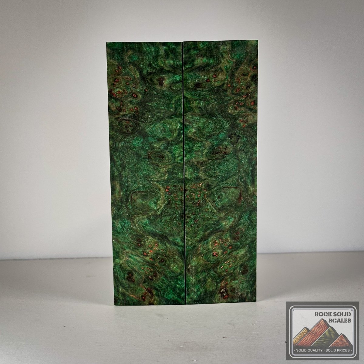 #3035 - Lime Green Maple Burl - RockSolid Scales -