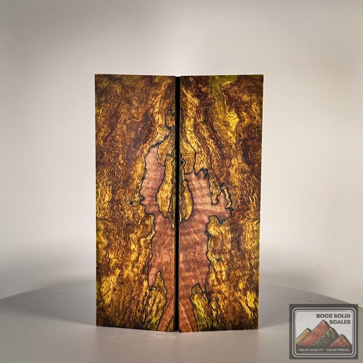 #3044 - Spring Green Curly Spalted Maple - RockSolid Scales -