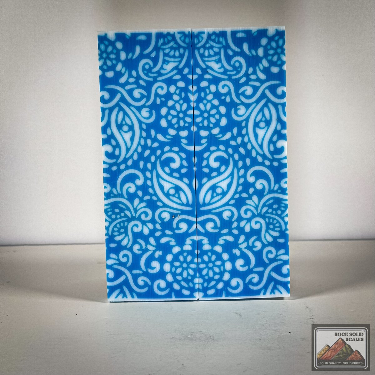 3D Baby Blue Paisley - Cut A - Bargain Bin - RockSolid Scales -