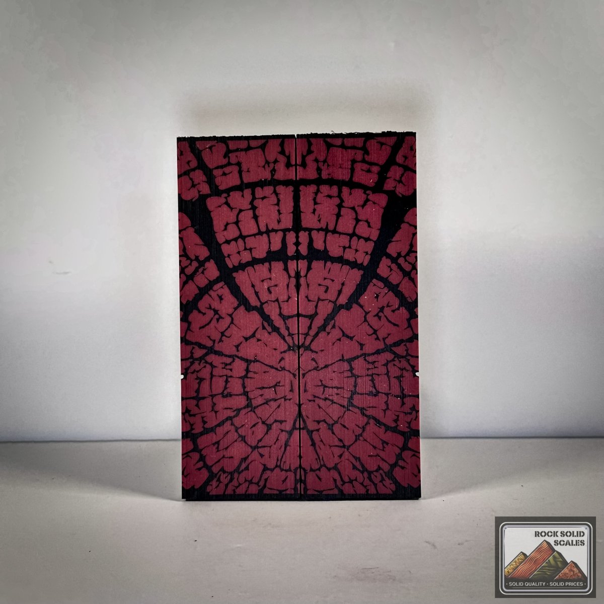 3D FauxTusk™ Mammoth Tusk - Deep Cherry Red - Cut A - RockSolid Scales -