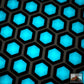 3D Hex - Black/White/Teal GLOW - RockSolid Scales -