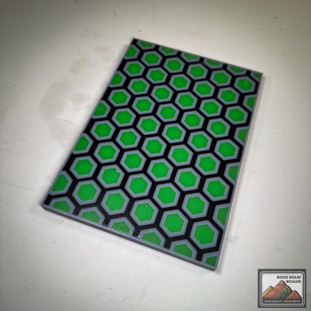 3D Hex - Grey/Green/Black - RockSolid Scales – Grip-Tec™