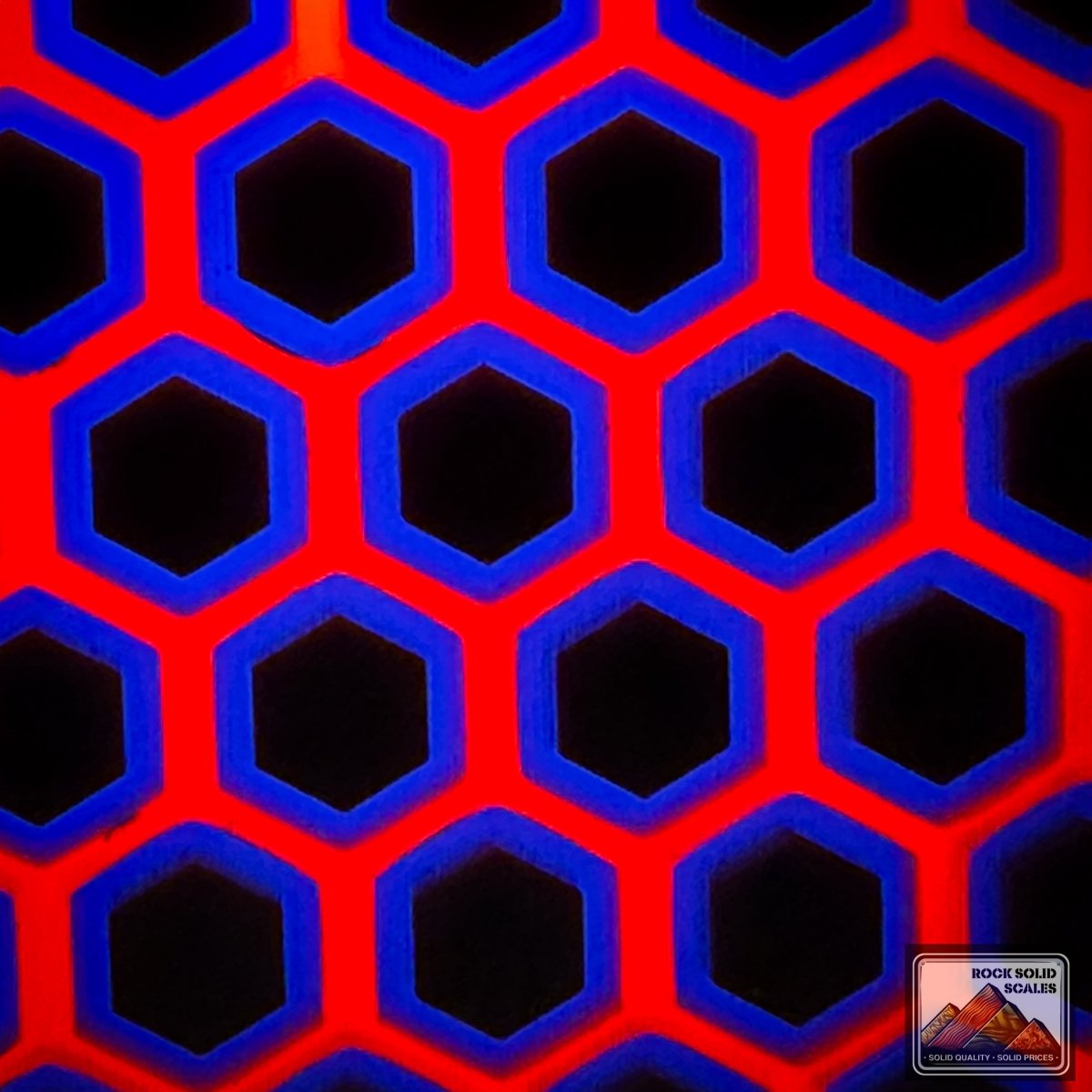 3D Hex - Grey/Trans Blue/Trans Red - RockSolid Scales -